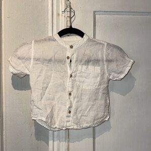 White Kids Button-Up Shirt